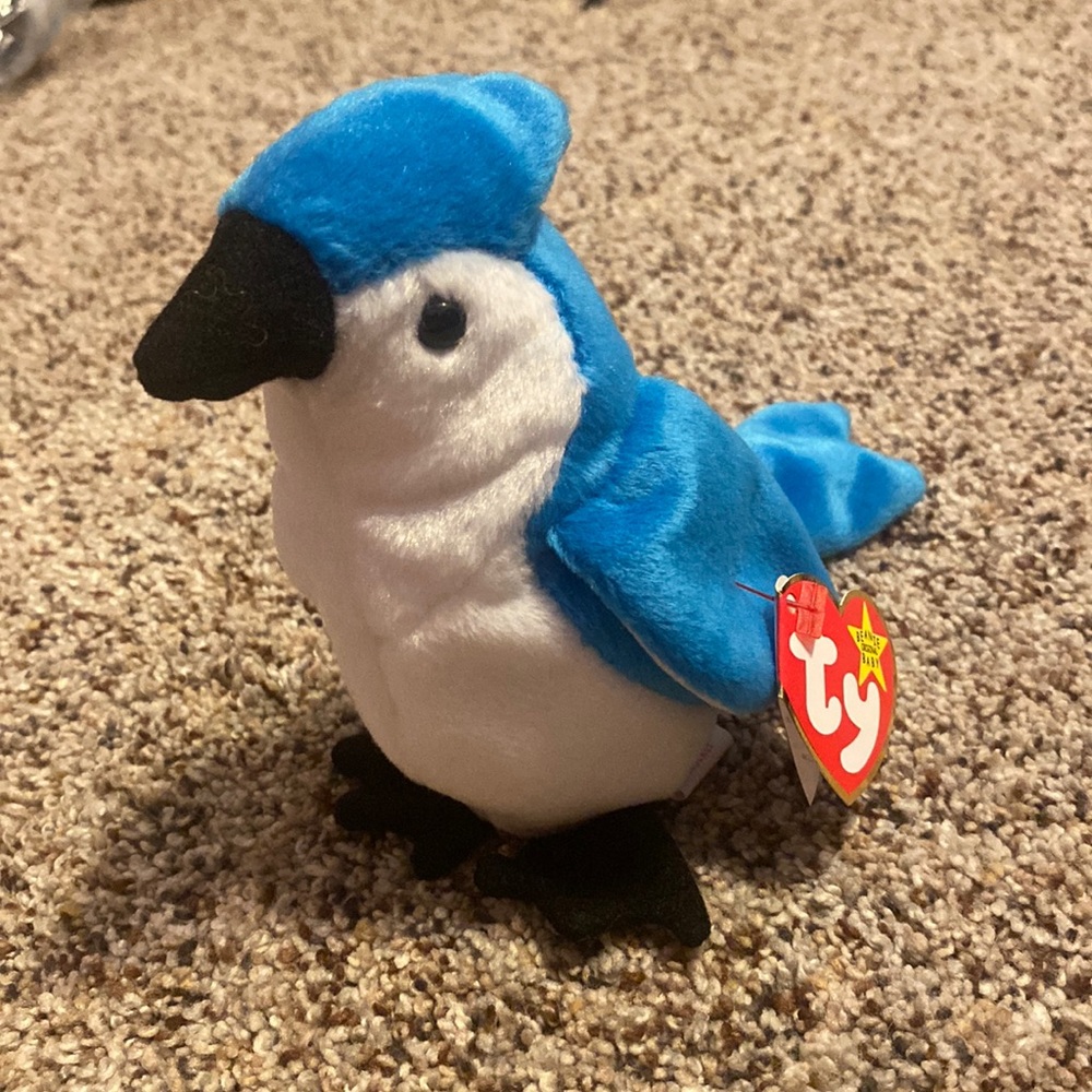 💜5/$16 💜 Rare NWT 1997 Rocket Beanie Baby With Tag Errors 💙🖤💙